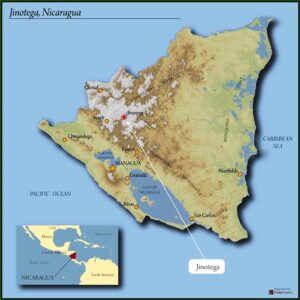 Map location of the farm Nicaragua - Jinotega